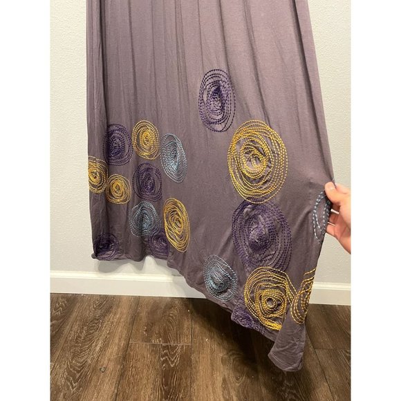 Boden Embroidered Maxi Jersey Dress Size 8L - Picture 10 of 10